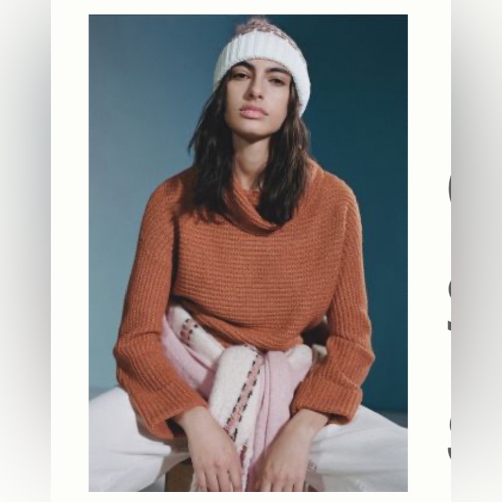 Anthropologie Pilcro Cowl Neck Sweater, Cedar, Medium